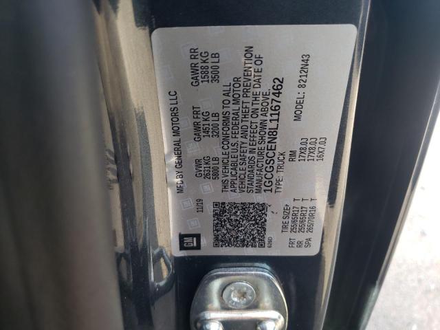 1GCGSCEN8L1167462 - 2020 CHEVROLET COLORADO L GRAY photo 10