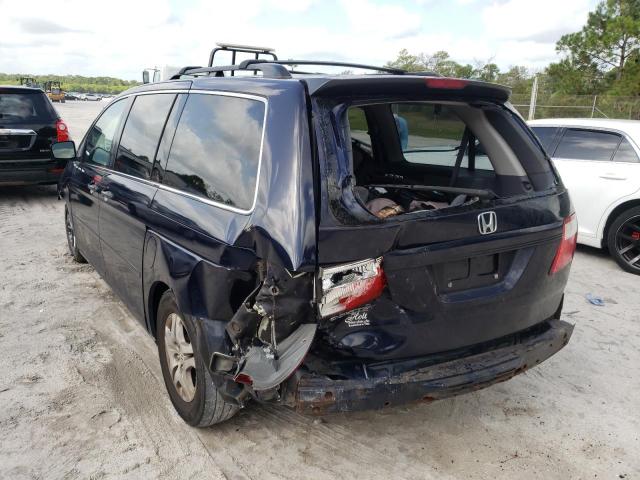 5FNRL38216B006521 - 2006 HONDA ODYSSEY LX BLUE photo 3