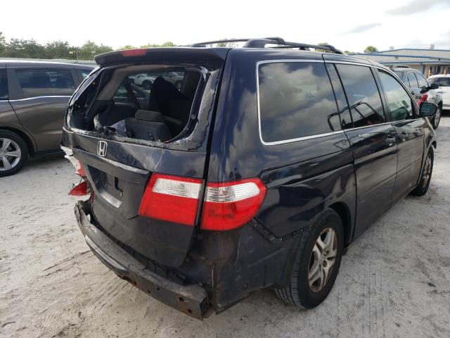 5FNRL38216B006521 - 2006 HONDA ODYSSEY LX BLUE photo 4