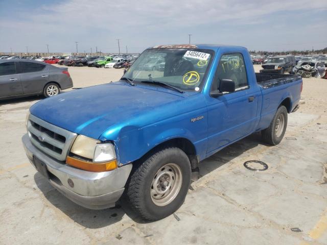 1FTYR10C3YPA26197 - 2000 FORD RANGER BLUE photo 2