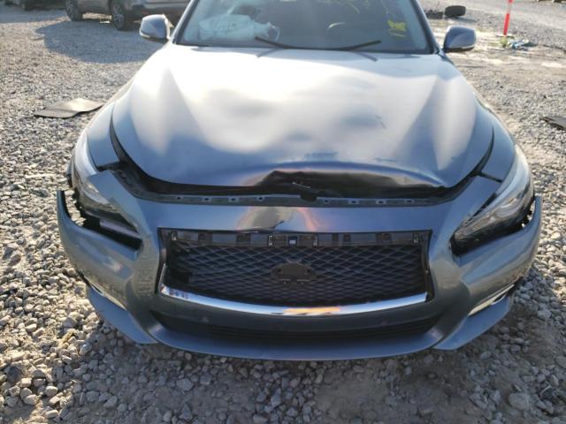 JN1AV7AP9GM490132 - 2016 INFINITI Q50 HYBRID GRAY photo 9