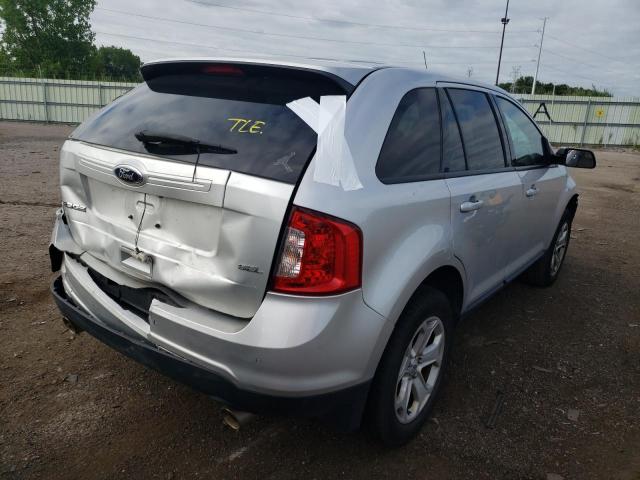 2FMDK3JC4DBE32516 - 2013 FORD EDGE SEL SILVER photo 4