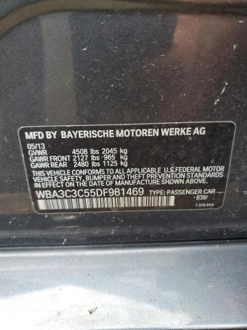 WBA3C3C55DF981469 - 2013 BMW 320 I XDRI GRAY photo 10
