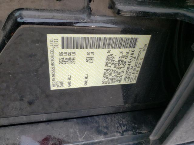 1N4BL2AP0BN463386 - 2011 NISSAN ALTIMA SR BLACK photo 10