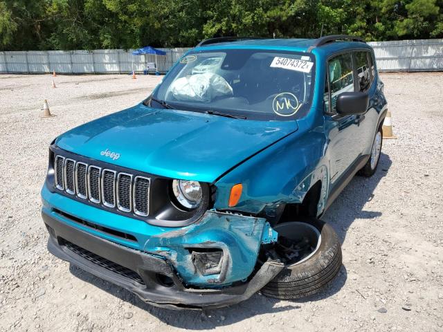 ZACNJCAB9MPM20681 - 2021 JEEP RENEGADE S TURQUOISE photo 2
