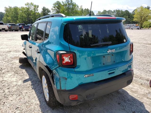 ZACNJCAB9MPM20681 - 2021 JEEP RENEGADE S TURQUOISE photo 3
