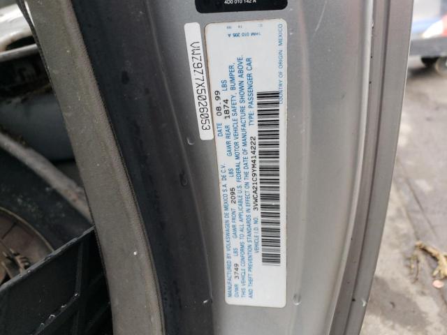 3VWCA21C9YM414222 - 2000 VOLKSWAGEN NEW BEETLE 灰色 照片 10