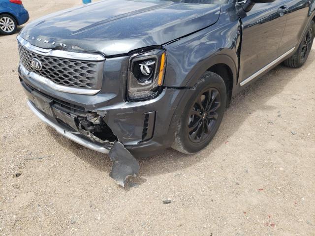 5XYP24HC0LG079750 - 2020 KIA TELLURIDE GRAY photo 9