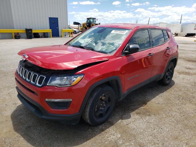 3C4NJCAB3JT286628 - 2018 JEEP COMPASS SP RED photo 2