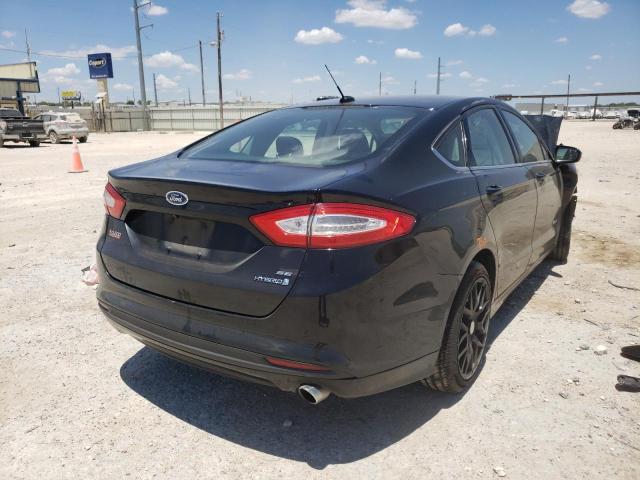 3FA6P0LU3GR360173 - 2016 FORD FUSION SE BLACK photo 4