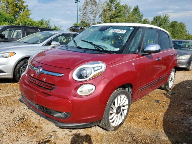 ZFBCFACH4EZ029526 - 2014 FIAT 500L LOUNG RED photo 2