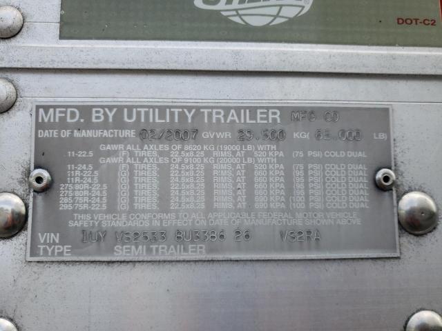 1UYVS25338U338626 - 2008 UTILITY TRAILER WHITE photo 10