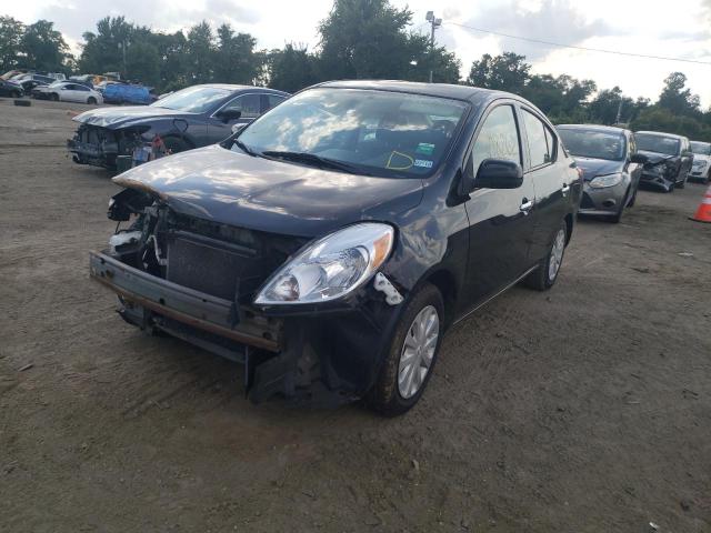 3N1CN7AP9EK465656 - 2014 NISSAN VERSA S BLACK photo 2