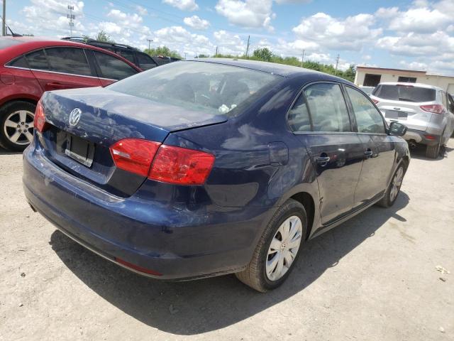 3VW2K7AJ0CM341884 - 2012 VOLKSWAGEN JETTA BASE Կապույտ լուսանկար 4