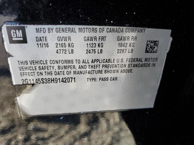 2G1145S38H9142071 - 2017 CHEVROLET IMPALA PRE შავი ფოტო 10