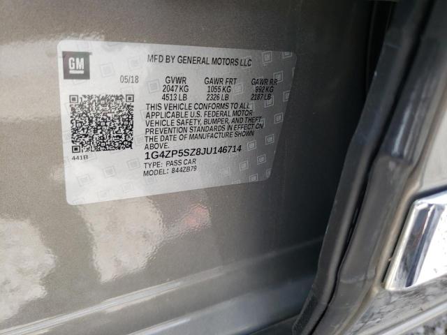 1G4ZP5SZ8JU146714 - 2018 BUICK LACROSSE E GRAY photo 10