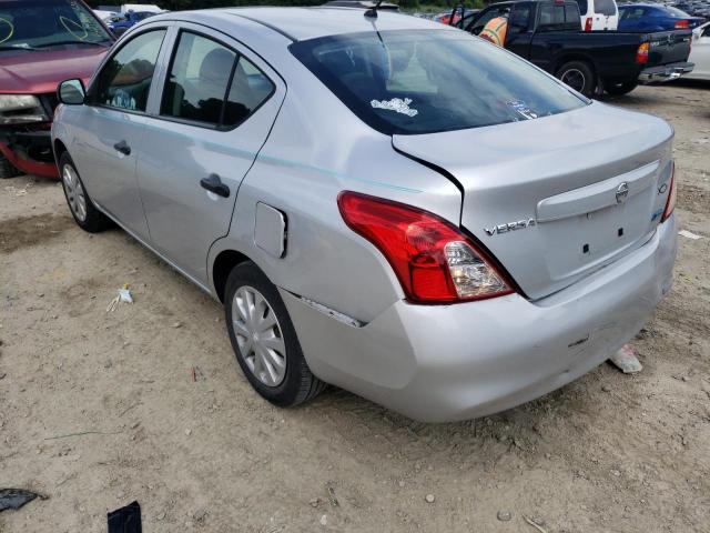 3N1CN7AP6CL920678 - 2012 NISSAN VERSA S SILVER photo 3