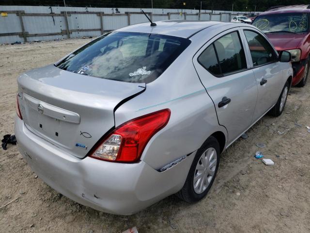 3N1CN7AP6CL920678 - 2012 NISSAN VERSA S SILVER photo 4