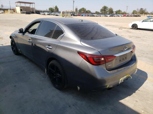 JN1EV7AR2KM557844 - 2019 INFINITI Q50 LUXE GRAY photo 3