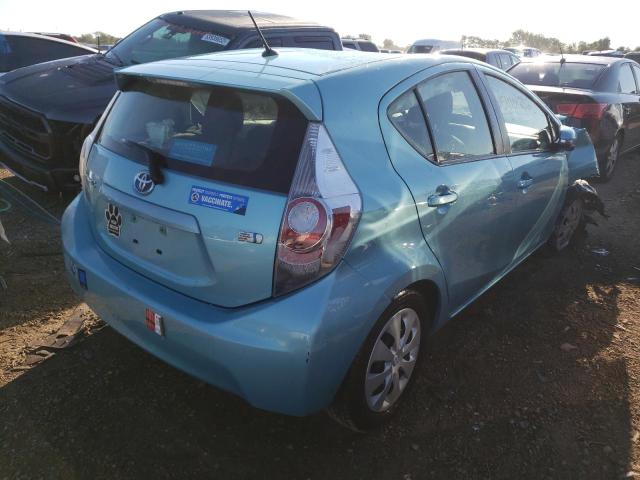 JTDKDTB35C1014027 - 2012 TOYOTA PRIUS C BLUE photo 4