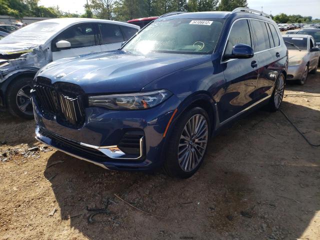 5UXCW2C07M9E36432 - 2021 BMW X7 XDRIVE4 BLUE photo 2