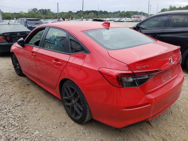 2HGFE2F51NH515054 - 2022 HONDA CIVIC SPOR RED photo 3