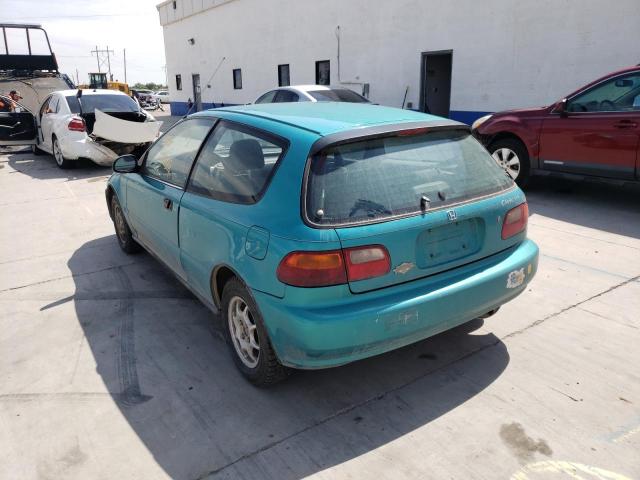 2HGEH2377RH520189 - 1994 HONDA CIVIC VX GREEN photo 3