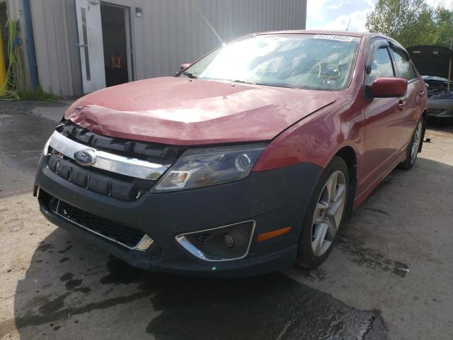 3FAHP0KC6AR184809 - 2010 FORD FUSION SPO RED photo 2