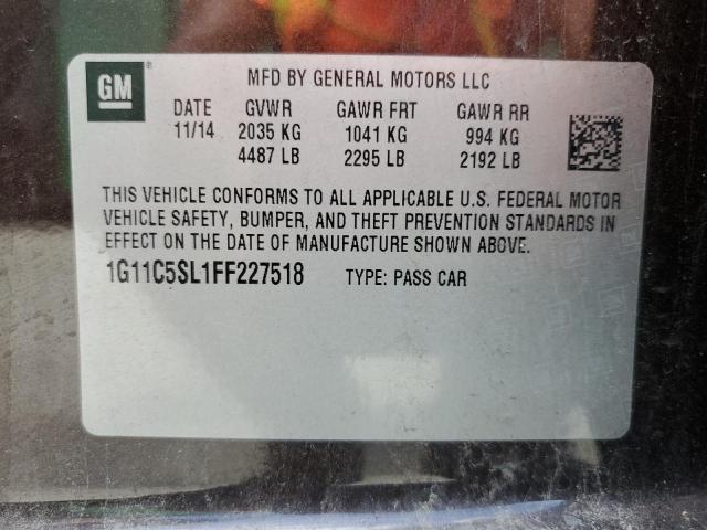 1G11C5SL1FF227518 - 2015 CHEVROLET MALIBU 1LT ყავისფერი ფოტო 10