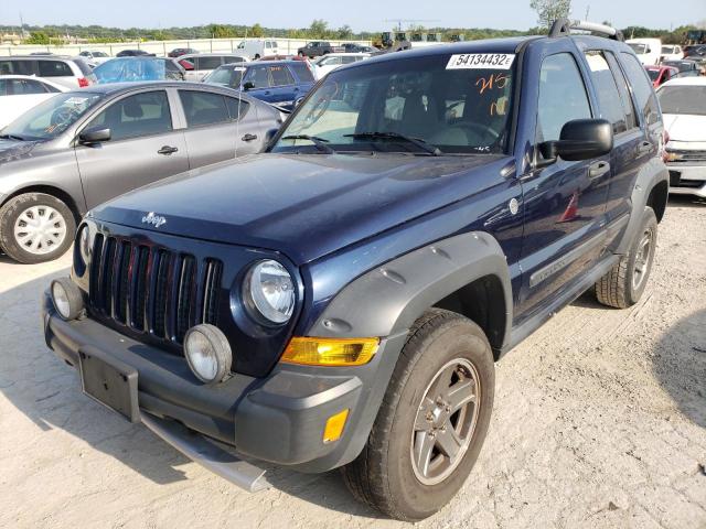 1J4GL38K16W163706 - 2006 JEEP LIBERTY RE BLUE photo 2