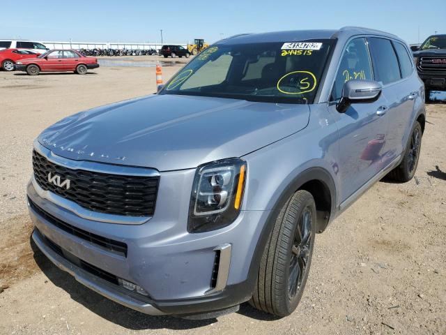 5XYP5DHC2NG244515 - 2022 KIA TELLURIDE GRAY photo 2