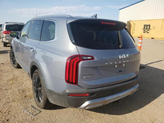 5XYP5DHC2NG244515 - 2022 KIA TELLURIDE GRAY photo 3