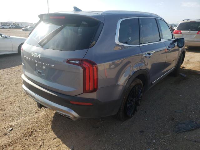 5XYP5DHC2NG244515 - 2022 KIA TELLURIDE GRAY photo 4