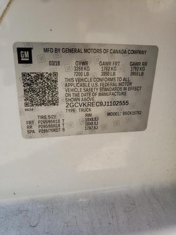 2GCVKREC9J1102555 - 2018 CHEVROLET SILVRDO LS WHITE photo 10