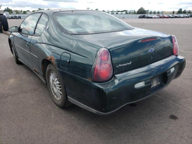 2G1WW12E829133291 - 2002 CHEVROLET MONTE CARL მწვანე ფოტო 3