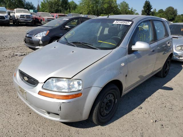 KL1TD66687B704324 - 2007 CHEVROLET AVEO BASE GRAY photo 2