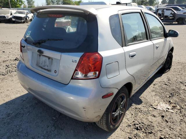 KL1TD66687B704324 - 2007 CHEVROLET AVEO BASE GRAY photo 4