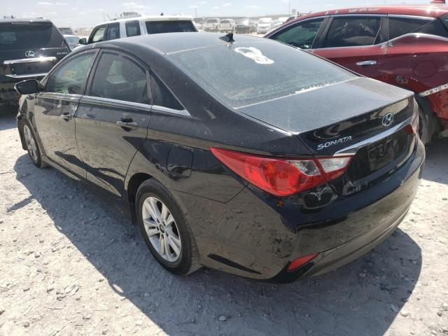 5NPEB4AC6EH833991 - 2014 HYUNDAI SONATA GLS BLACK photo 3