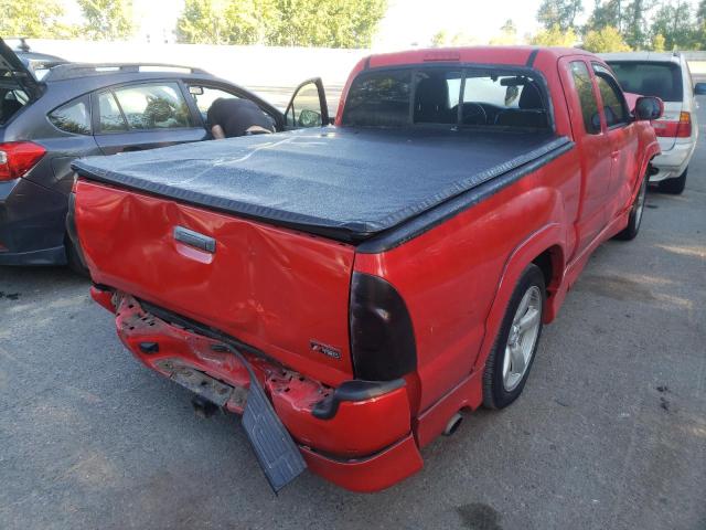 5TETU22NX8Z541994 - 2008 TOYOTA TACOMA X-R RED photo 4