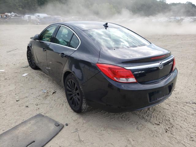 W04GP5ECXB1122012 - 2011 BUICK REGAL CXL BLACK photo 3