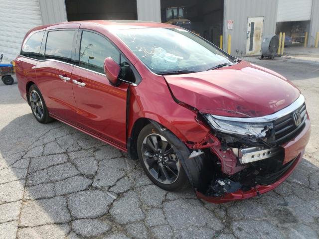 5FNRL6H99NB044110 - 2022 HONDA ODYSSEY RED photo 1