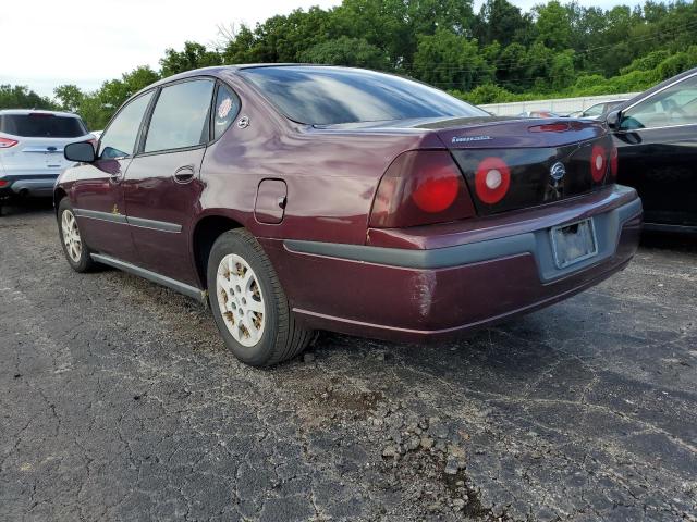 2G1WF52E849258138 - 2004 CHEVROLET IMPALA BURGUNDY photo 3