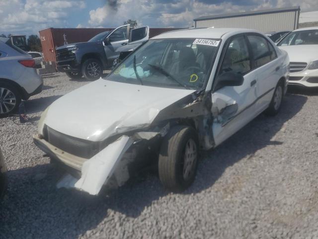 1HGES16384L003791 - 2004 HONDA CIVIC DX V WHITE photo 2