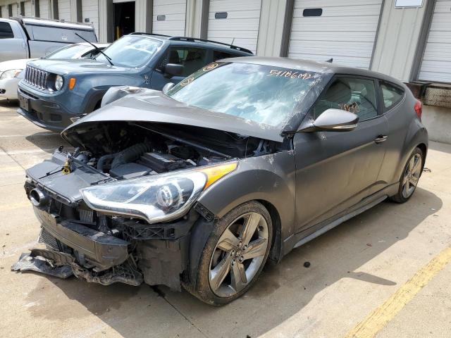 KMHTC6AEXDU163668 - 2013 HYUNDAI VELOSTER T GRAY photo 2