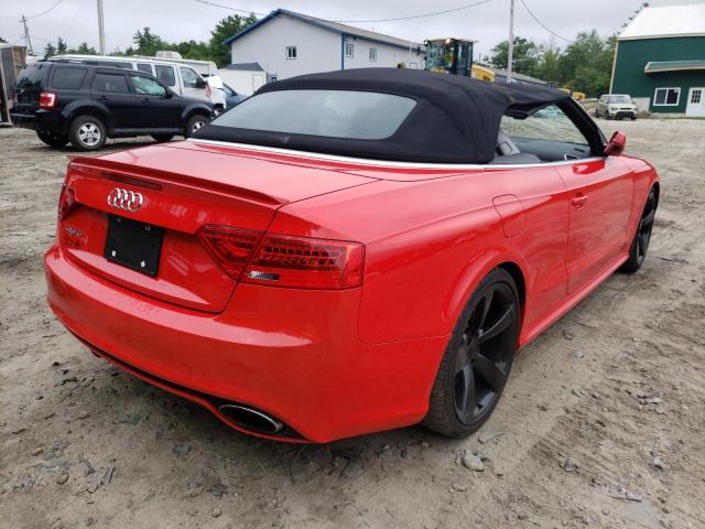 WUAC6AFH3EN900810 - 2014 AUDI RS5 RED photo 4