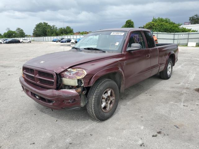 1B7GL12X02S578791 - 2002 DODGE DAKOTA BAS BURGUNDY photo 2