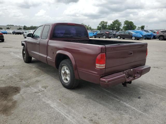 1B7GL12X02S578791 - 2002 DODGE DAKOTA BAS BURGUNDY photo 3