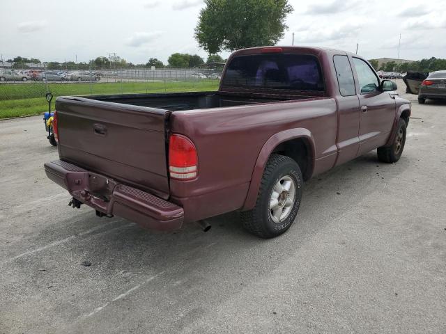 1B7GL12X02S578791 - 2002 DODGE DAKOTA BAS BURGUNDY photo 4