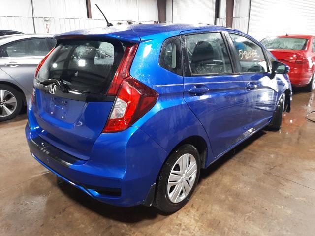 3HGGK5H43KM749132 - 2019 HONDA FIT LX BLUE photo 4