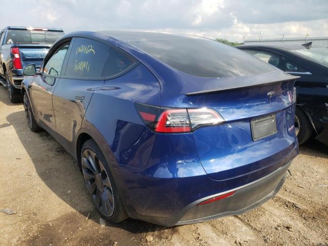 5YJYGDEF5MF252367 - 2021 TESLA MODEL Y أزرق صورة 3
